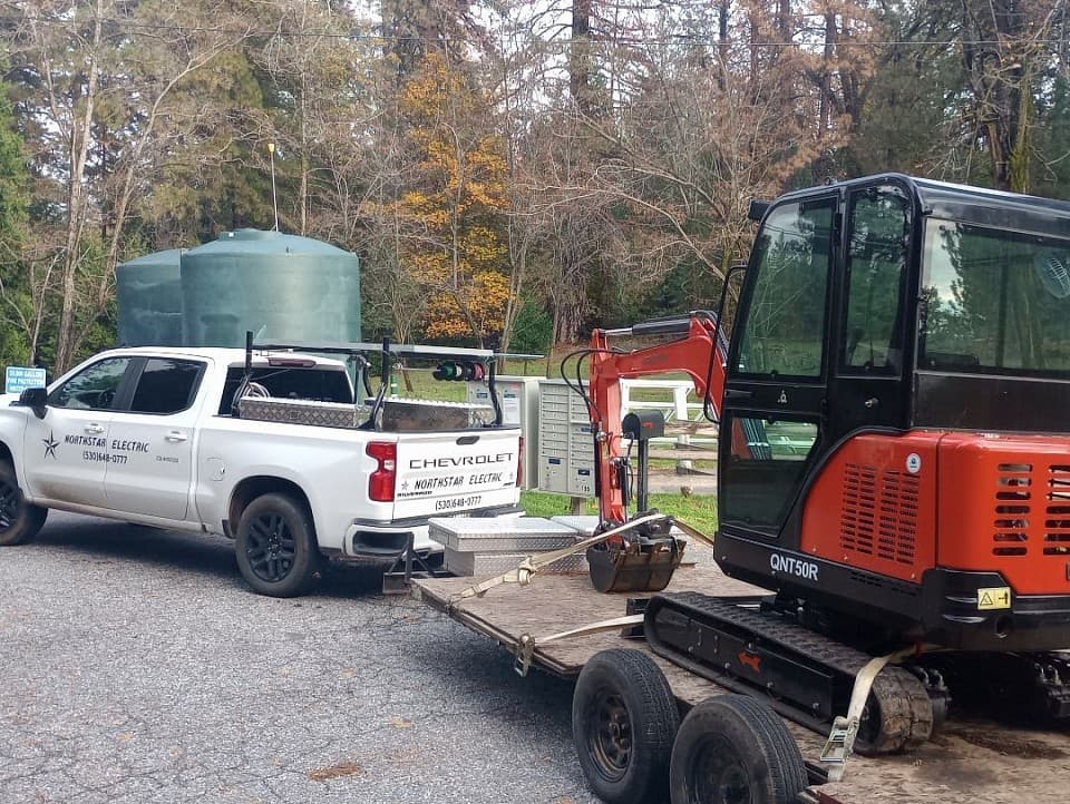 Underground conduit work photographed by Northstar Electric
