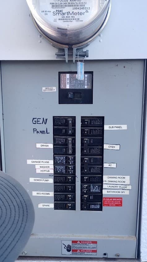 Panel inspection and service photographed by Northstar Electric