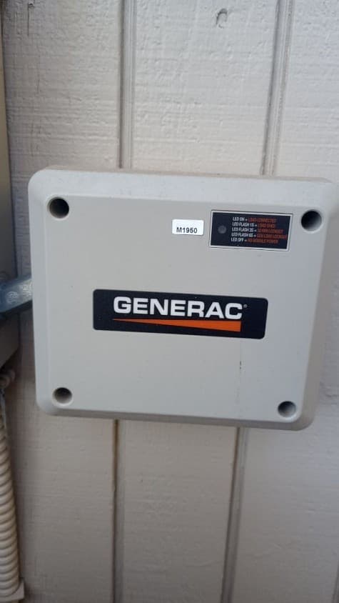 Backup generator installation photographed by Northstar Electric