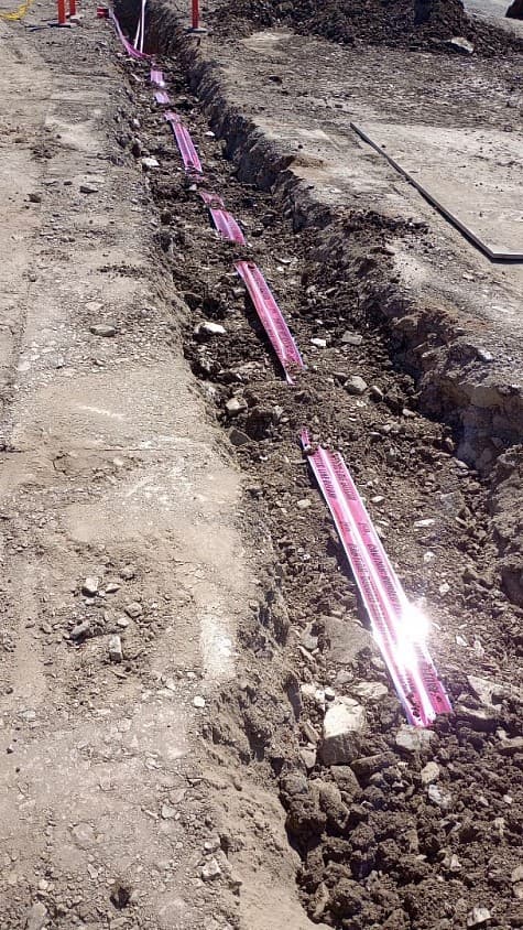 Underground conduit work photographed by Northstar Electric