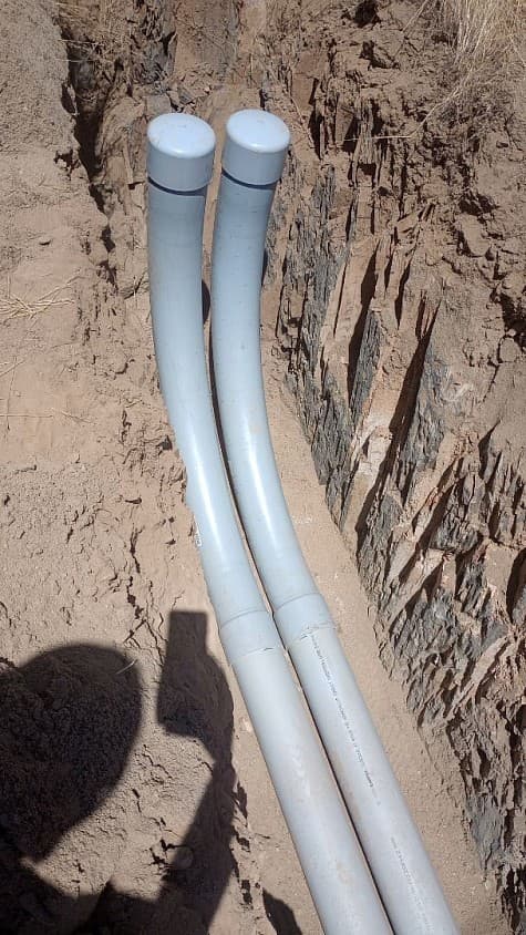 Underground conduit work photographed by Northstar Electric