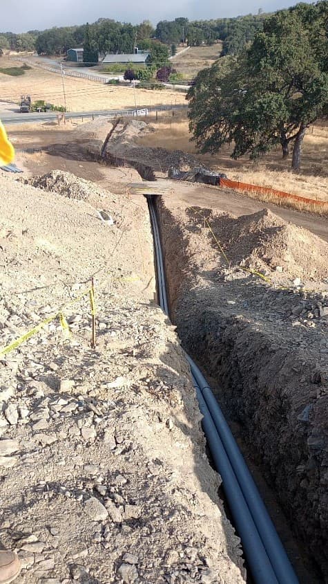 Underground conduit work photographed by Northstar Electric
