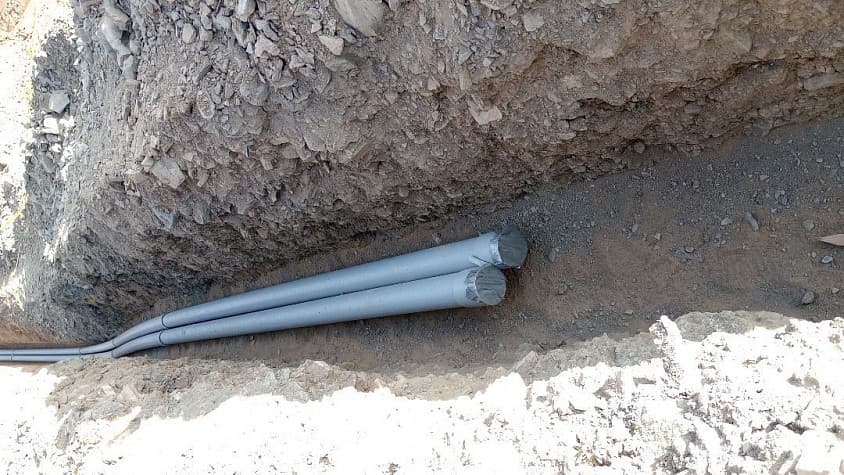 Underground conduit work photographed by Northstar Electric