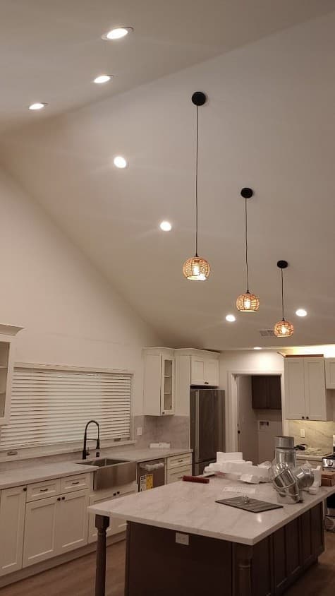 Interior lighting upgrade photographed by Northstar Electric